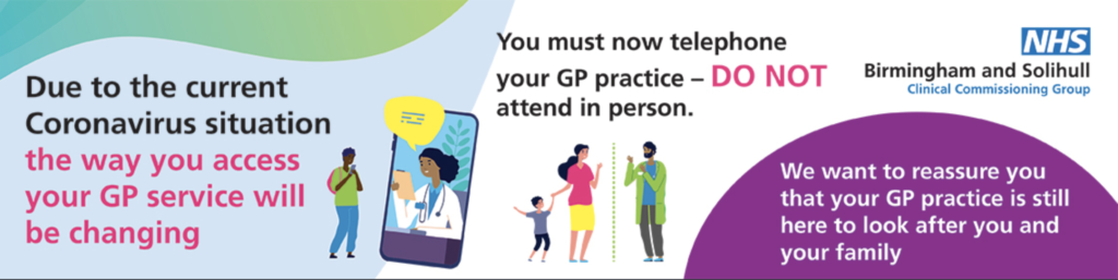 Do Not attend GP practice in person